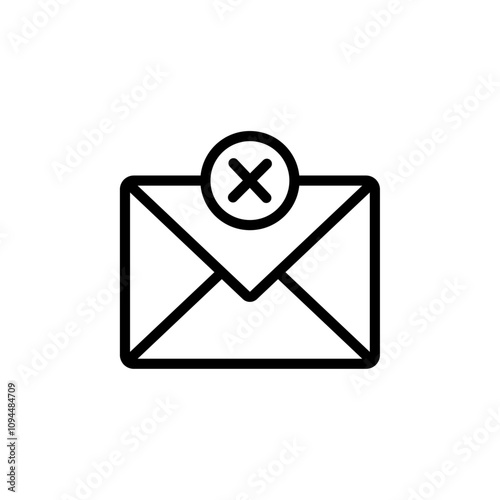 close mail icon Black and white outline vector Free Download close mail icon Black and white outline vector - GFXLoad