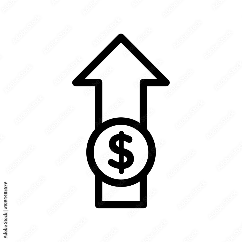Expensive icon Black and white outline vector Expensive icon Black and white outline vector