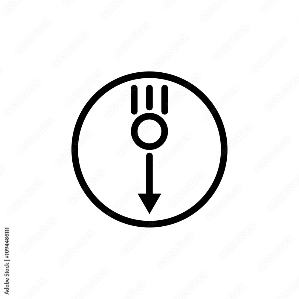 Gravity icon Black and white outline vector Gravity icon Black and white outline vector