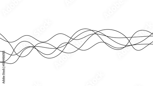 Random scribble chaotic pattern lines. Decorative random scribble pattern with tangled curved lines. Abstract wavy linear background outlines random chaotic lines vector illustration.