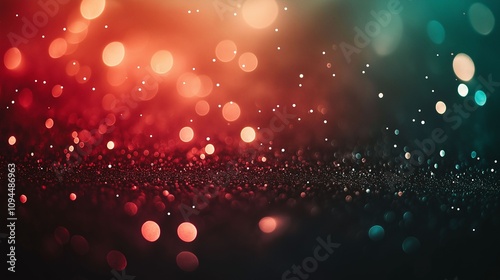 Abstract Christmas Gradient with Glitter and Bokeh Lights