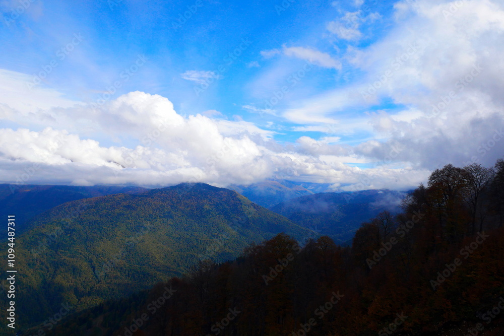 Obraz premium Rosa Peak resort in Sochi. A ski resort in the Krasnodar Territory