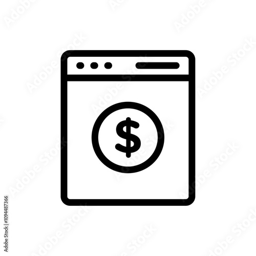 Money laundering icon Black and white outline vector