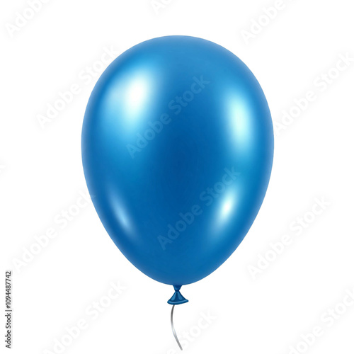 blue balloon isolated on white background