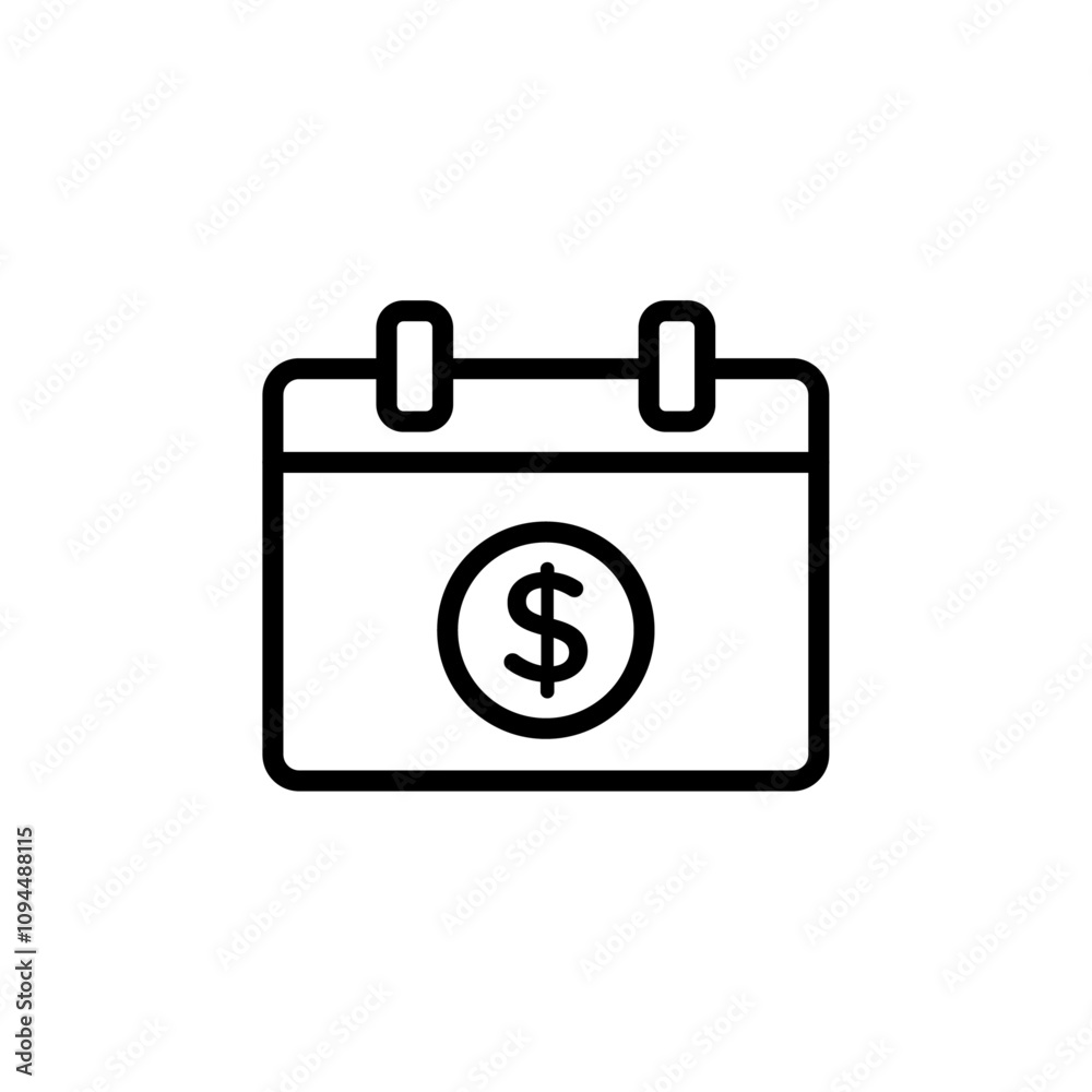 Payday icon Black and white outline vector Payday icon Black and white outline vector