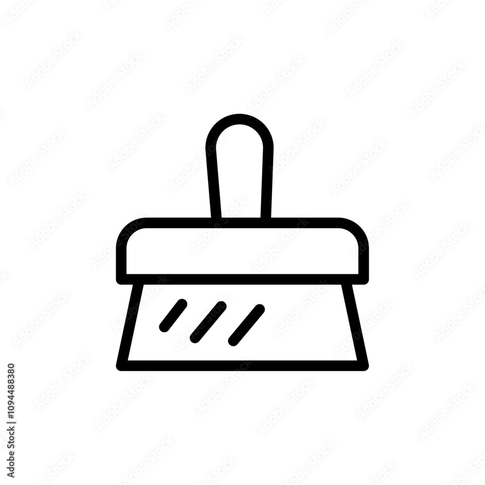 Plastering process icon Black and white outline vector Plastering process icon Black and white outline vector