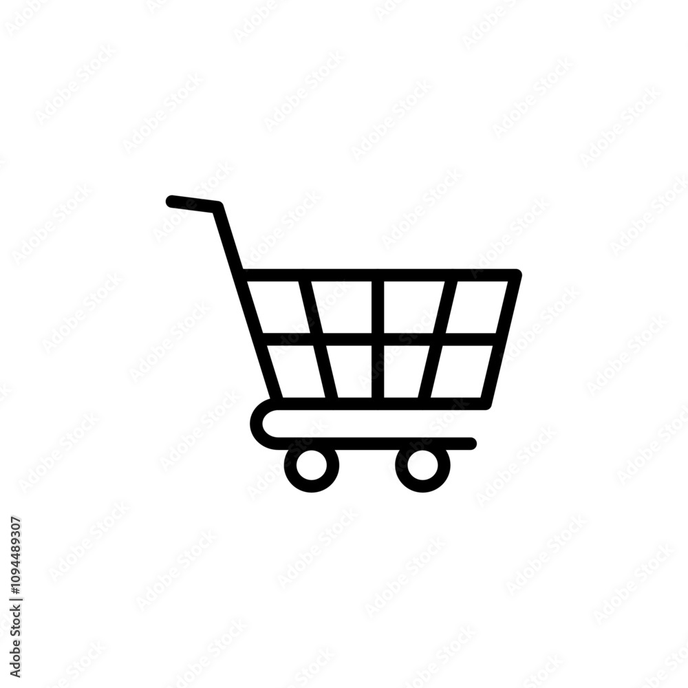 Shopping icon Black and white outline vector Shopping icon Black and white outline vector