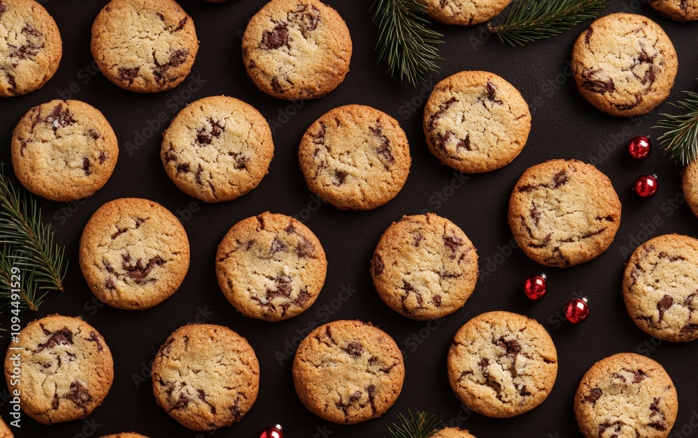 cookies on christmas background cookies on christmas background