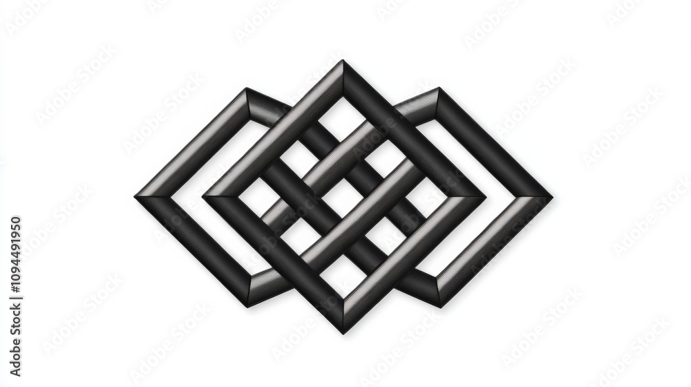 Black minimalist Slavic ornament, small symmetrical triangles and squares, arranged on a clean white background, perfect for traditional design with a modern twist Black minimalist Slavic ornament, small symmetrical triangles and squares, arranged on a clean white background, perfect for traditional design with a modern twist