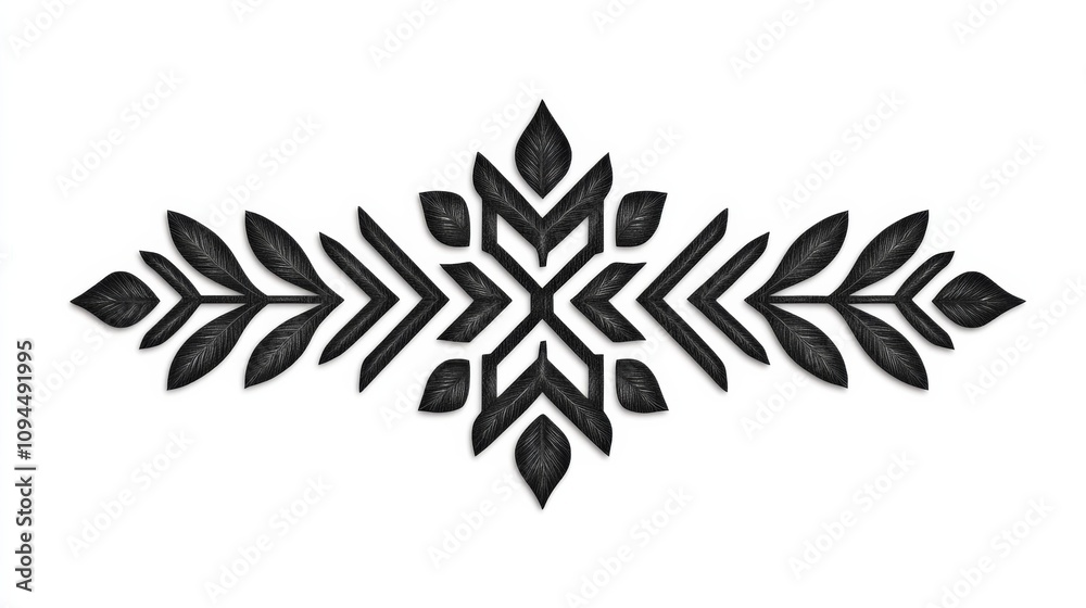 Black minimalistic Slavic ornament with geometric patterns isolated on a white background sharp angular lines creating a bold cultural symbol Black minimalistic Slavic ornament with geometric patterns isolated on a white background sharp angular lines creating a bold cultural symbol