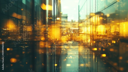 Wallpaper Mural Contemporary Urban Space with Abstract Light Effects Torontodigital.ca