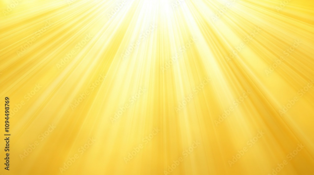 Fototapeta premium bright yellow background with subtle sun rays streaming across