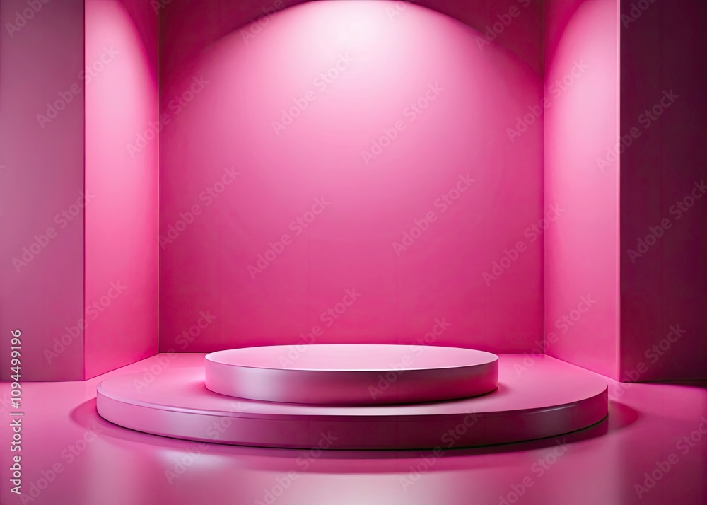 Elegant Pink Presentation Podium on Soft Pink Background Ideal for Events, Conferences, and Promotions with a Modern Touch Elegant Pink Presentation Podium on Soft Pink Background Ideal for Events, Conferences, and Promotions with a Modern Touch