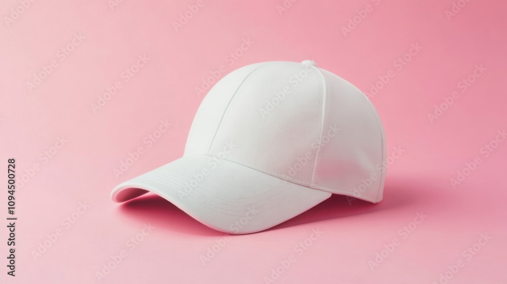 Fototapeta premium White baseball cap mockup isolated on a clean background for customization