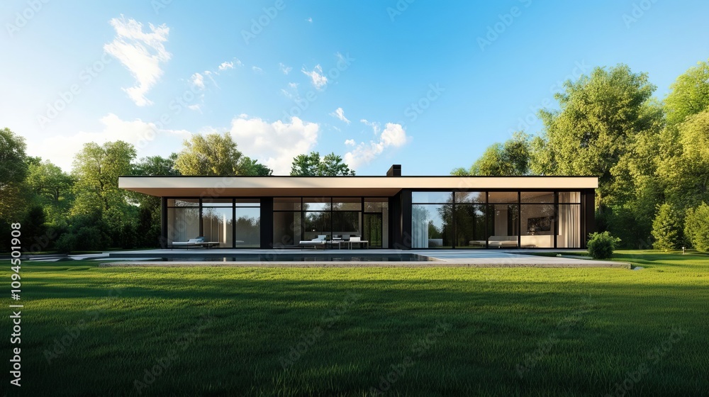 Futuristic, minimalist and streamlined style architectural design. Futuristic, minimalist and streamlined style architectural design.