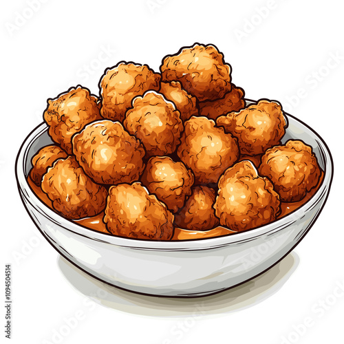 Crunchy Popcorn Chicken in a Bowl