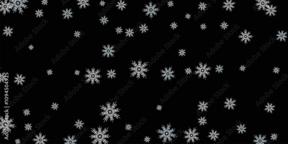 snowflakes on black background snowflakes on black background