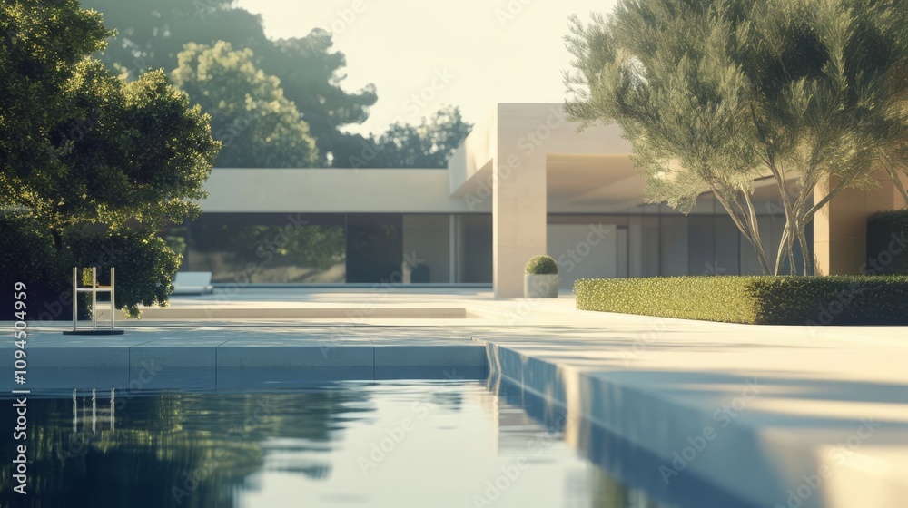 Futuristic, minimalist and streamlined style architectural design. Futuristic, minimalist and streamlined style architectural design.