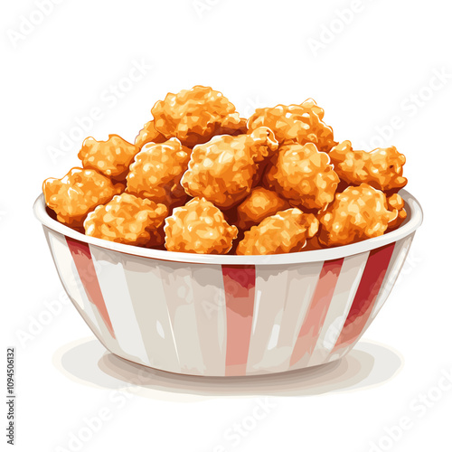Crunchy Popcorn Chicken in a Bowl