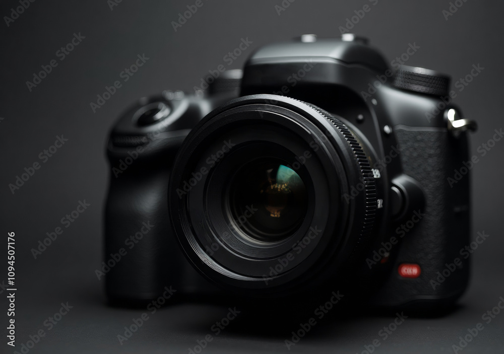 High-quality digital camera showcasing detailed lens design and modern features High-quality digital camera showcasing detailed lens design and modern features