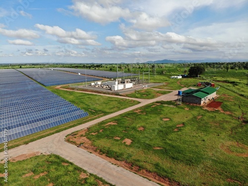 60 megawatt Solar farm in Malawi with a sub station