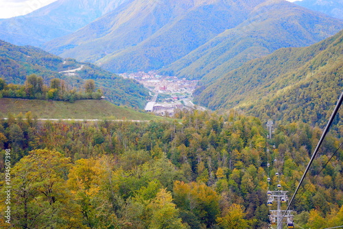 The Caucasus Mountains. A ski resort in the Krasnodar Territory.