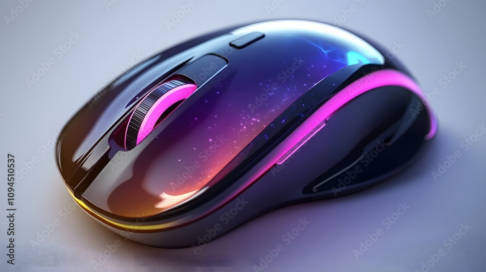 Modern wireless mouse with a sleek design Modern wireless mouse with a sleek design