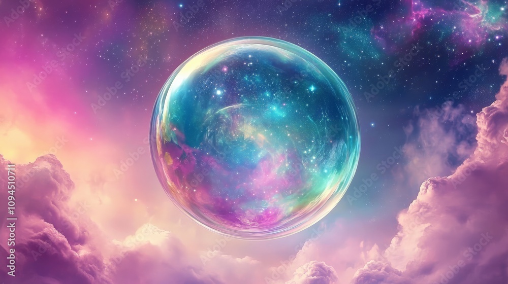 Colorful Cosmic Bubble Reflecting the Universe Colorful Cosmic Bubble Reflecting the Universe