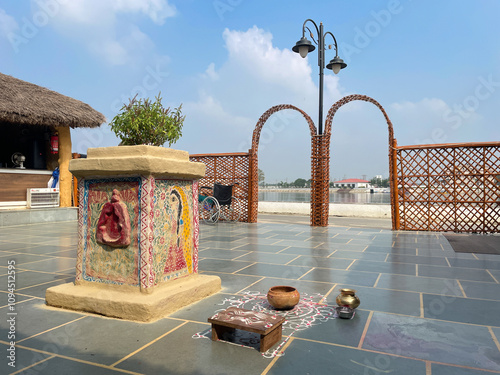 Bhansa Ghar located inside the campus of Mithila Haat, in Jhanjharpur, Bihar, India photo