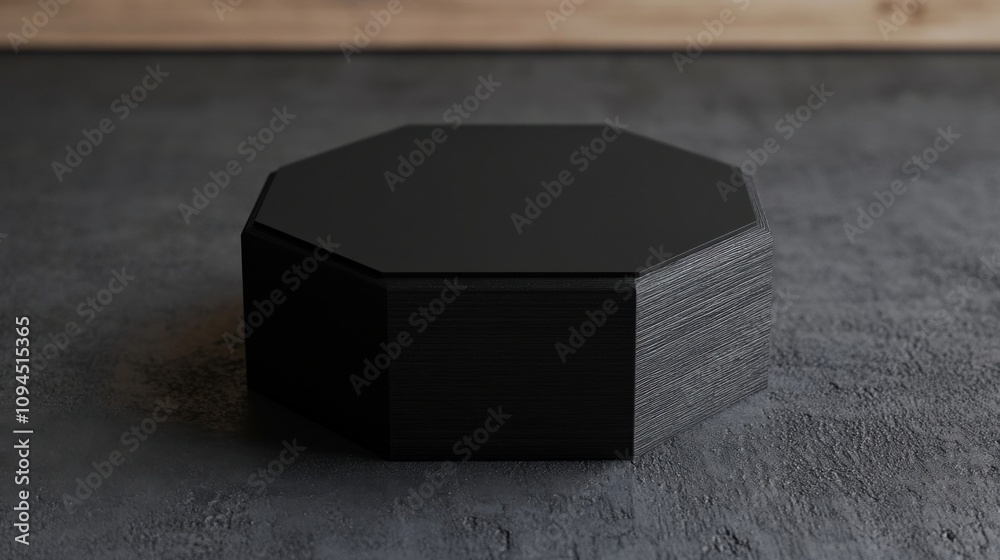 Simple hexagonal box design with clean lines Simple hexagonal box design with clean lines