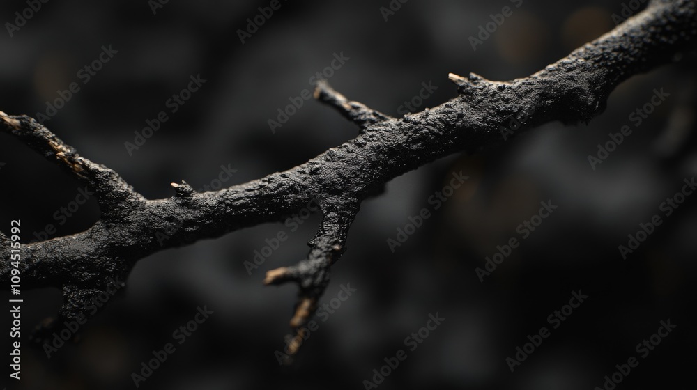 Dark Nature Scene with Black Background and Bohemian Influence