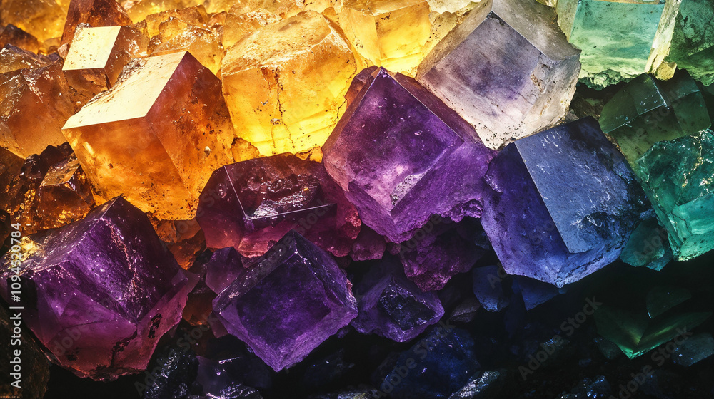 Rainbow fluorite study highlighting purple, green, and golden yellow sections with backlit color zoning and macro detail, crystal and mineral collection
Rainbow fluorite study highlighting purple, green, and golden yellow sections with backlit color zoning and macro detail, crystal and mineral collection