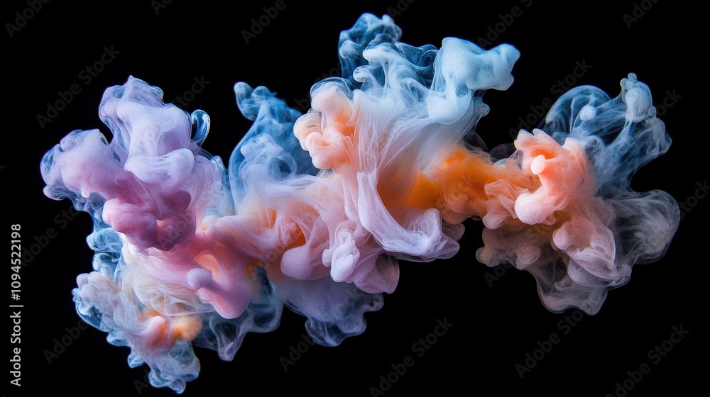 A colorful swirl of smoke against a black background, creating an abstract visual effect. A colorful swirl of smoke against a black background, creating an abstract visual effect.