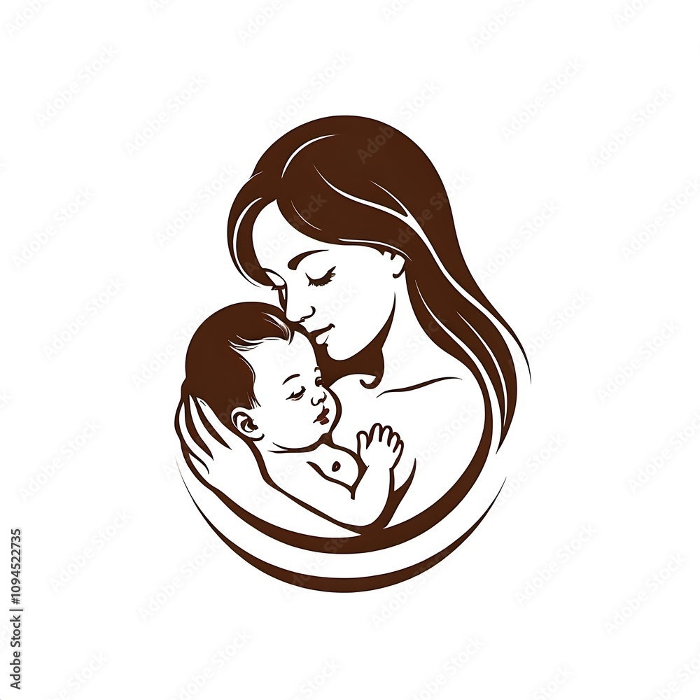 Mom and baby logo
isolated on white background Mom and baby logo
isolated on white background