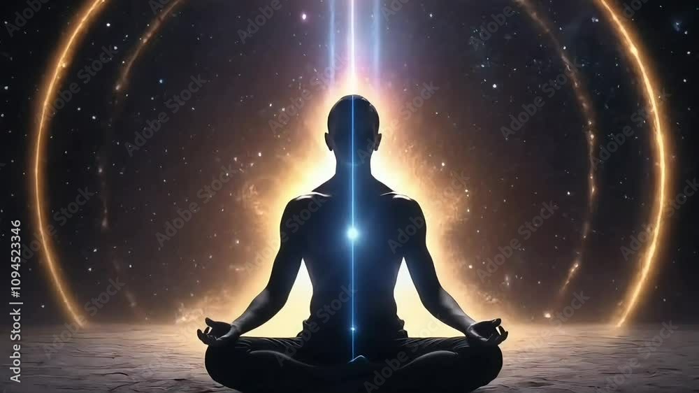Spiritual Awakening: Divine Light Meditation with Sacred Geometric Portal
