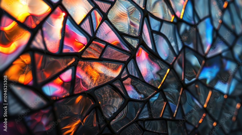 Stained glass window mosaic art Stained glass window mosaic art
