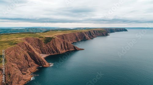 Coastal cliffs overview scenic location nature photography ocean view