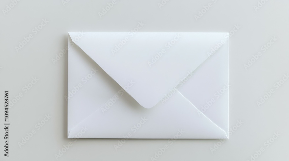 Simple white envelope with a neat, crisp appearance Simple white envelope with a neat, crisp appearance