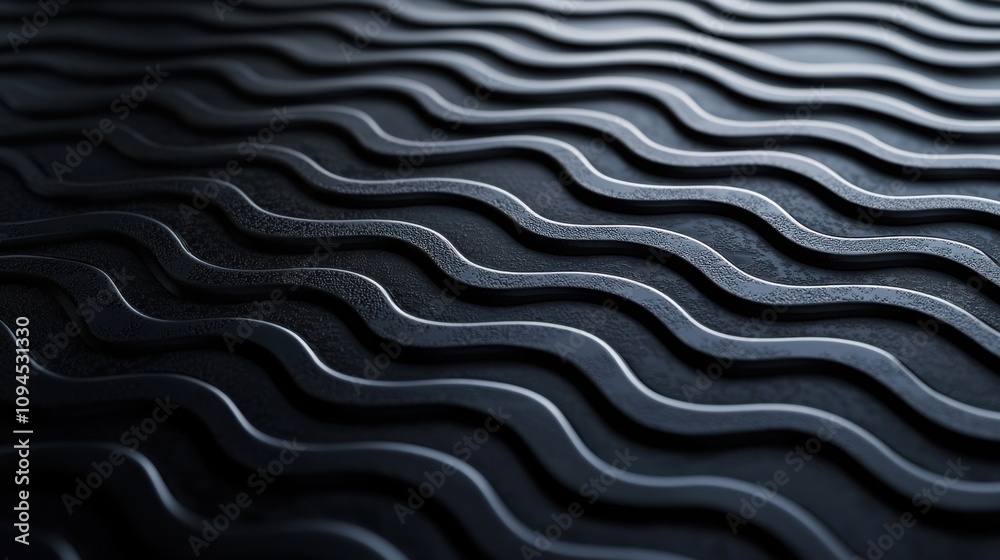 Textured black waves abstract art studio digital artwork modern close-up Textured black waves abstract art studio digital artwork modern close-up