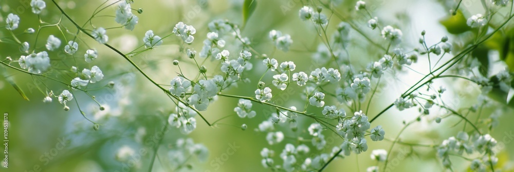 Beautiful white flowers bloom in a serene garden filled with soft sunlight and green foliage Beautiful white flowers bloom in a serene garden filled with soft sunlight and green foliage