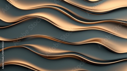 Wallpaper Mural Dynamic wave patterns modern art gallery abstract design indoor close-up Torontodigital.ca
