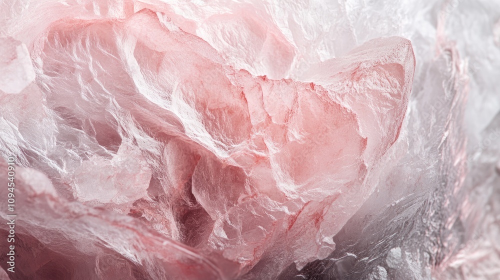 Extreme close-up of rose quartz crystal showcasing soft pink hues and intricate textures, representing love and heart chakra healing in holistic practices Extreme close-up of rose quartz crystal showcasing soft pink hues and intricate textures, representing love and heart chakra healing in holistic practices