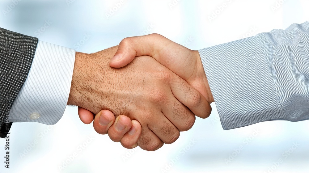 Businessmen Shaking Hands in Gesture of Successful Contract or Agreement Businessmen Shaking Hands in Gesture of Successful Contract or Agreement