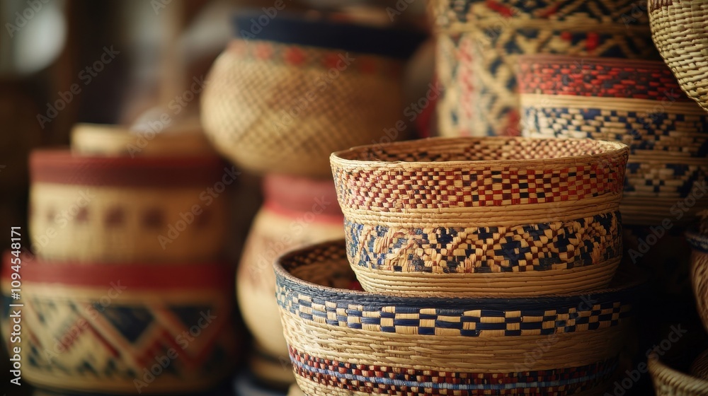Craftsmen weave intricate baskets, showcasing their rich cultural heritage and traditions Craftsmen weave intricate baskets, showcasing their rich cultural heritage and traditions