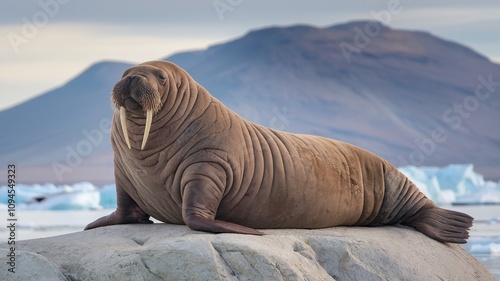 a walrus in the nature, animal photography