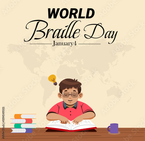 World Braille Day is an international day on 4 January and celebrates awareness of the importance of braille as a means of communication in the full realization of the human rights for blind visually 