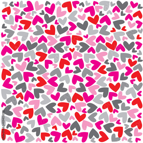 Seamless pattern with hearts shape design