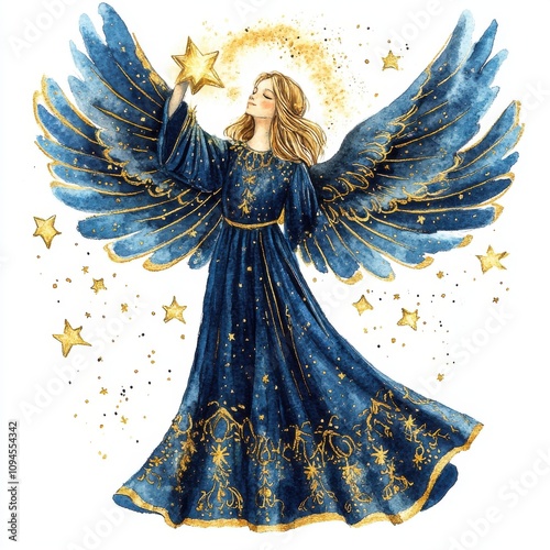 angel of the world on white