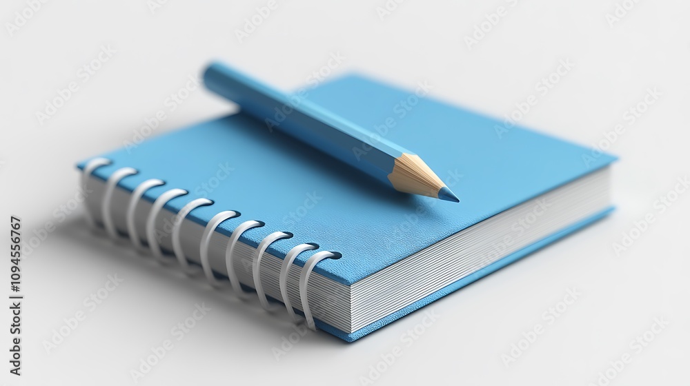 notebook and pencil