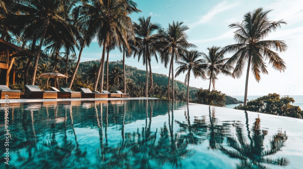 Serene Island Getaway with Swaying Palm Trees Serene Island Getaway with Swaying Palm Trees